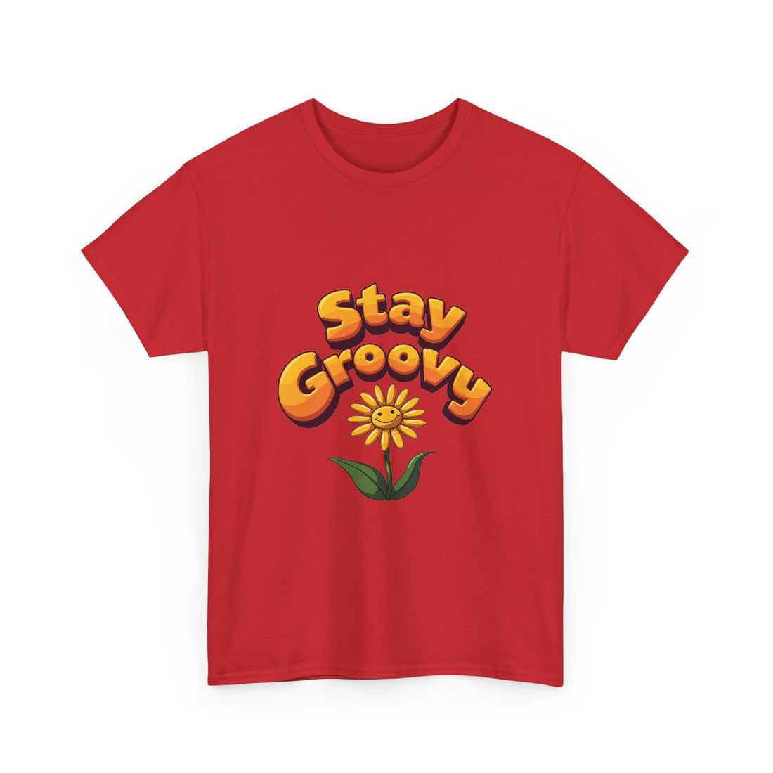 'Stay Groovy' Retro Flower Graphic T-Shirt