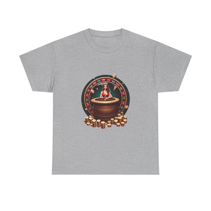 Roulette Goddess Casino Vintage Roulette Wheel & Casino Chips T-Shirt