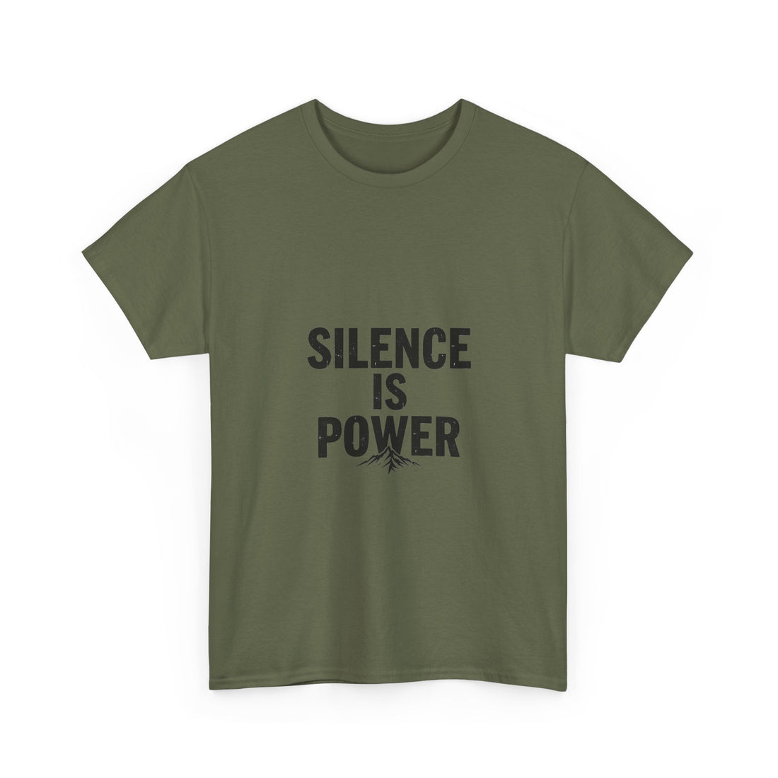 'Silence Is Power' Minimalist Motivational Cotton Shirt