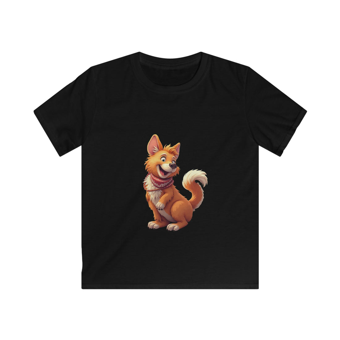 Cute Smiling Shiba Inu Dog Cartoon Kids Graphic T-Shirt