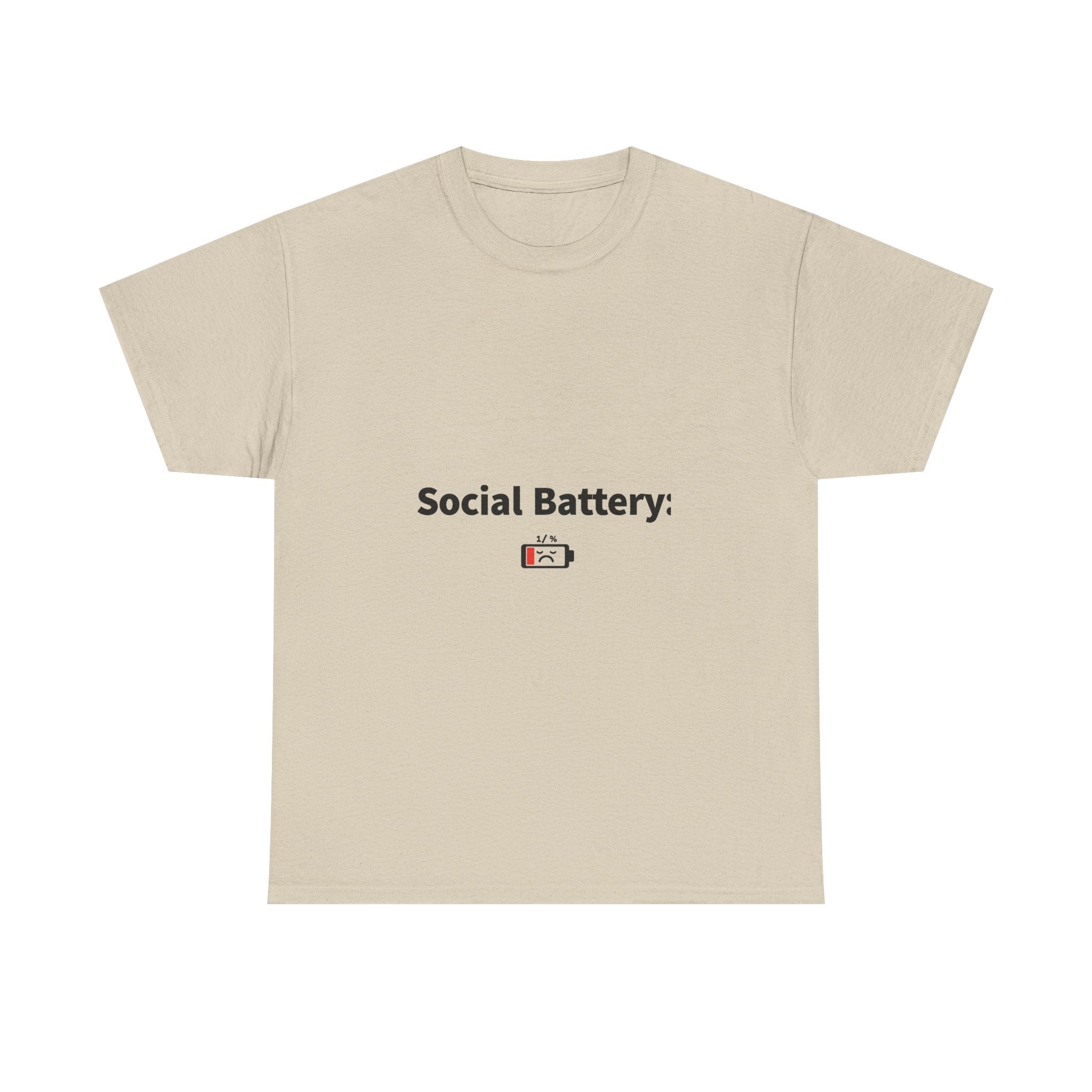 Social Battery Low  Funny Introvert T‑Shirt
