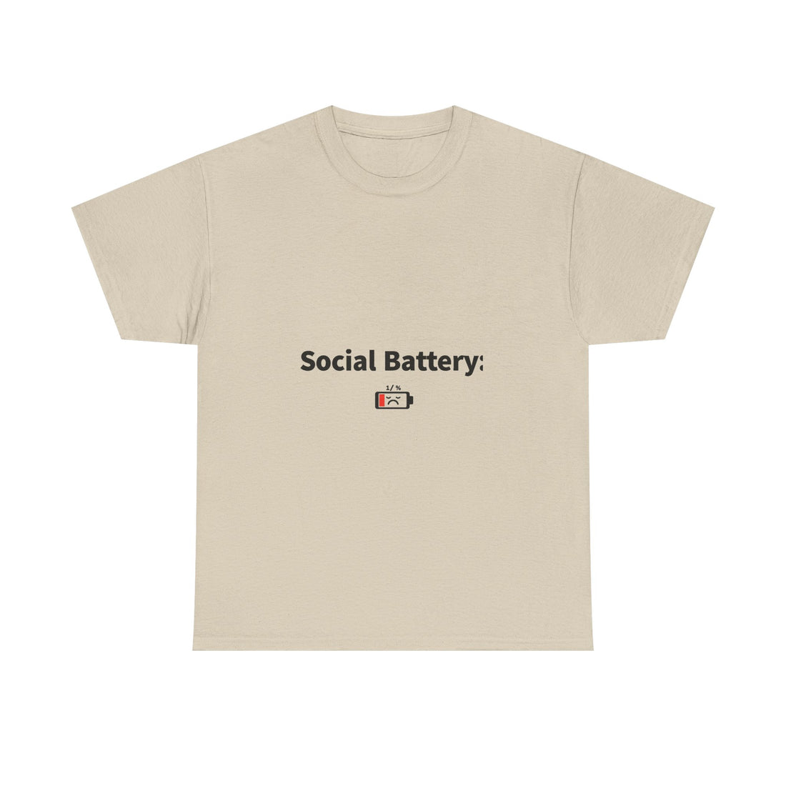 Social Battery Low  Funny Introvert T‑Shirt