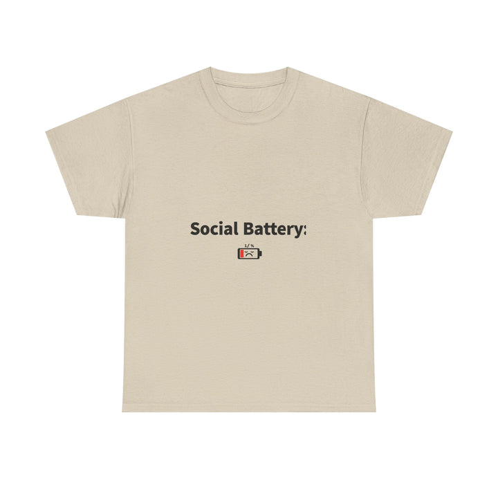 Social Battery Low  Funny Introvert T‑Shirt