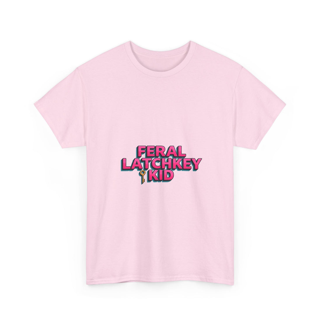 'Feral Latchkey Kid' Retro Neon Graphic T-Shirt