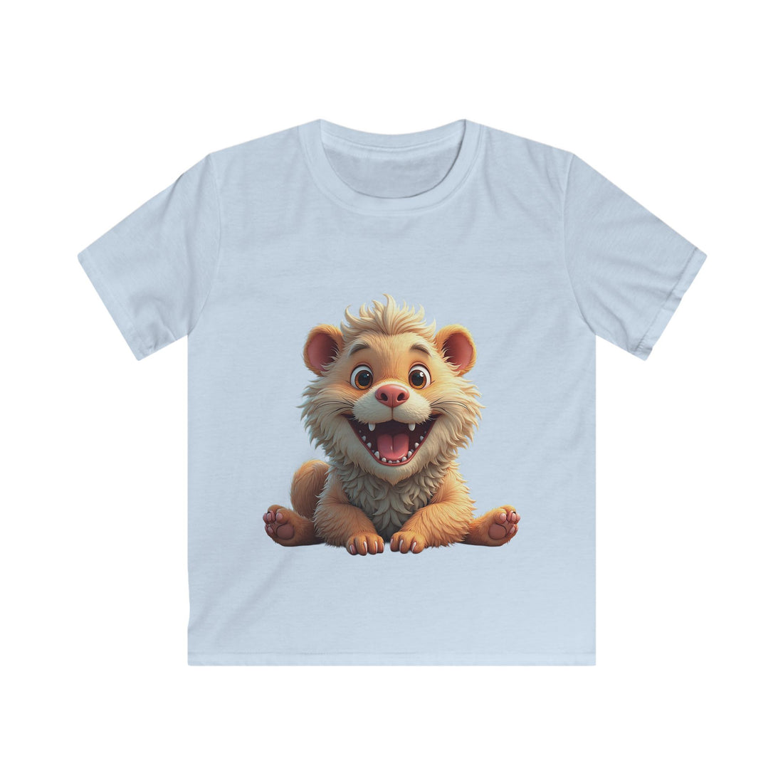 Adorable Smiling Baby Lion Cartoon Shirt