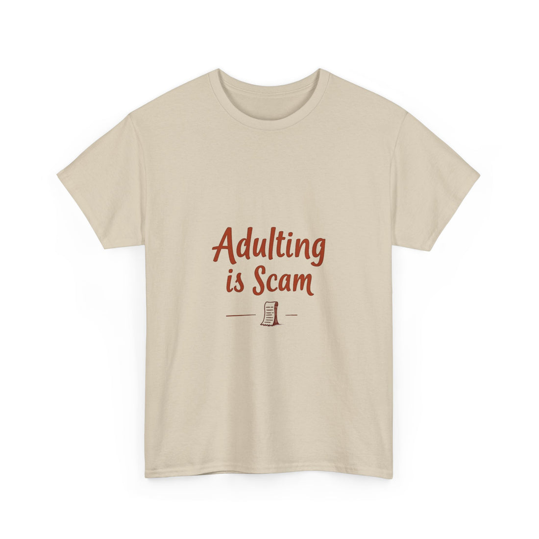 'Adulting Is Scam' Graphic T-Shirt for Young Adults