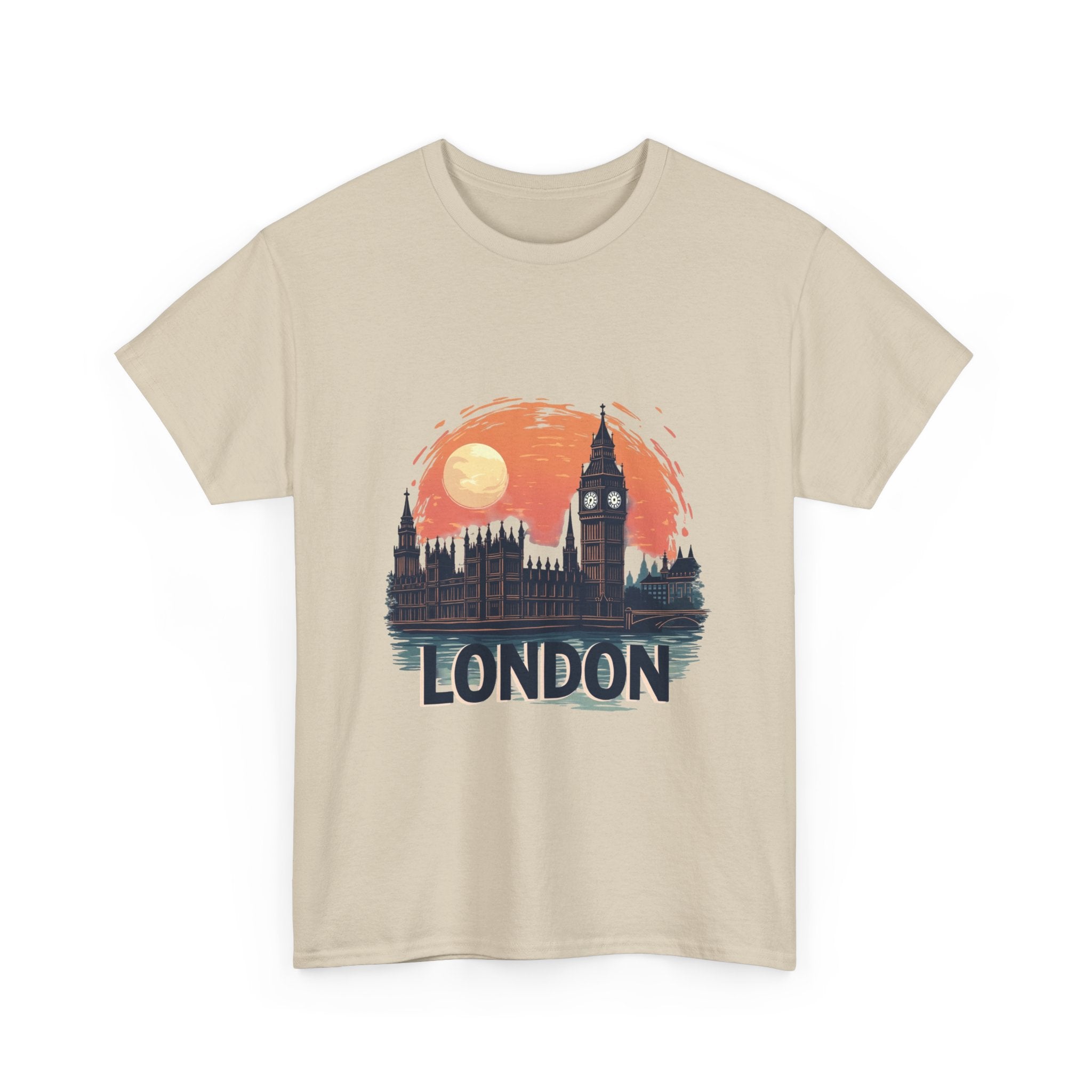London Sunset Vintage Big Ben Skyline T-Shirt