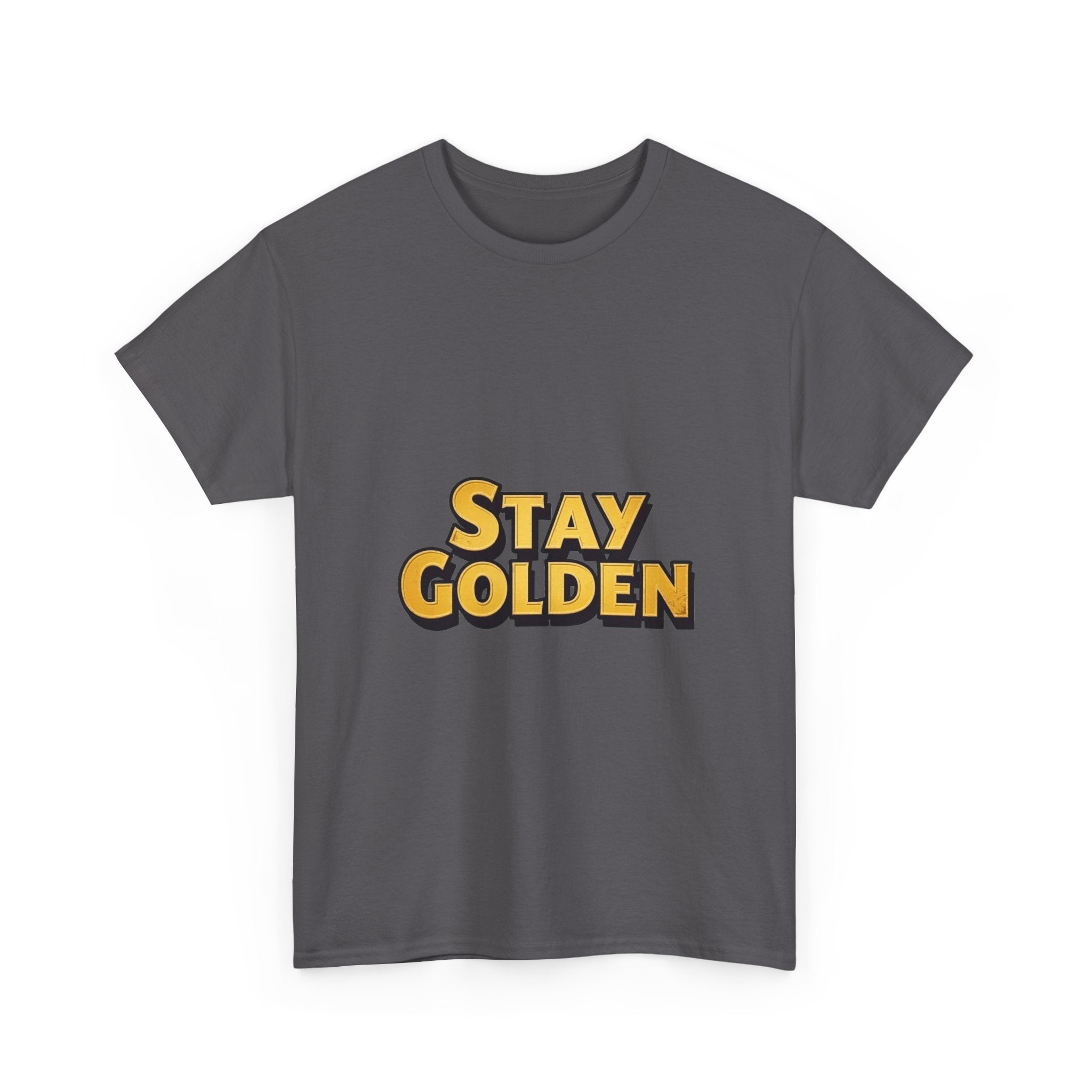Stay Golden Retro Gold Typography T-Shirt