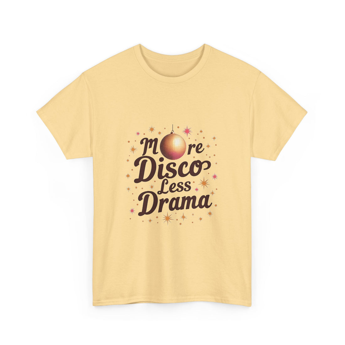 "More Disco Less Drama" Retro Disco Ball T-Shirt