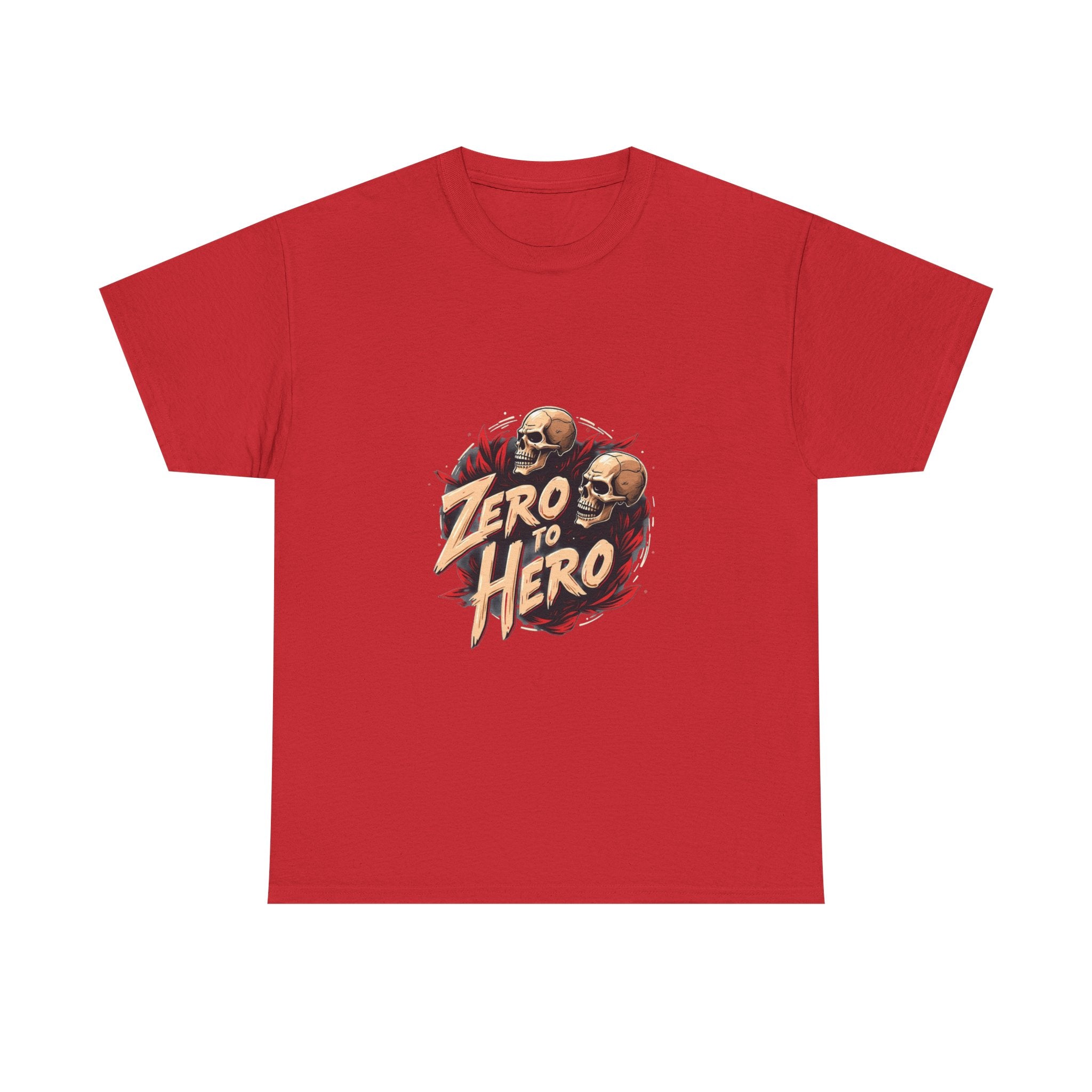 'Zero to Hero' Skull Graphic T-Shirt