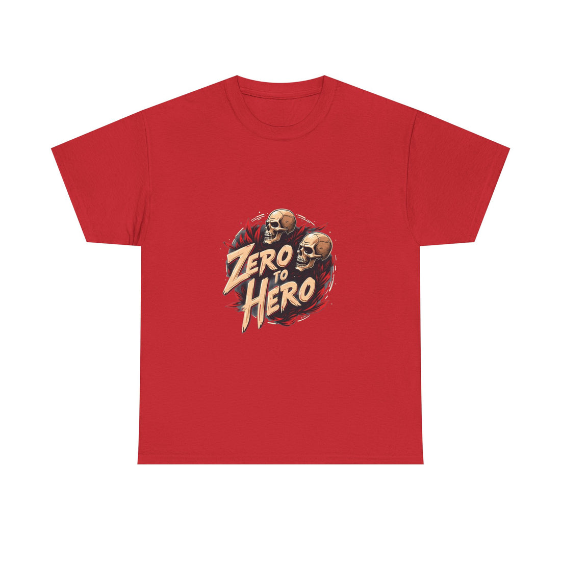 'Zero to Hero' Skull Graphic T-Shirt