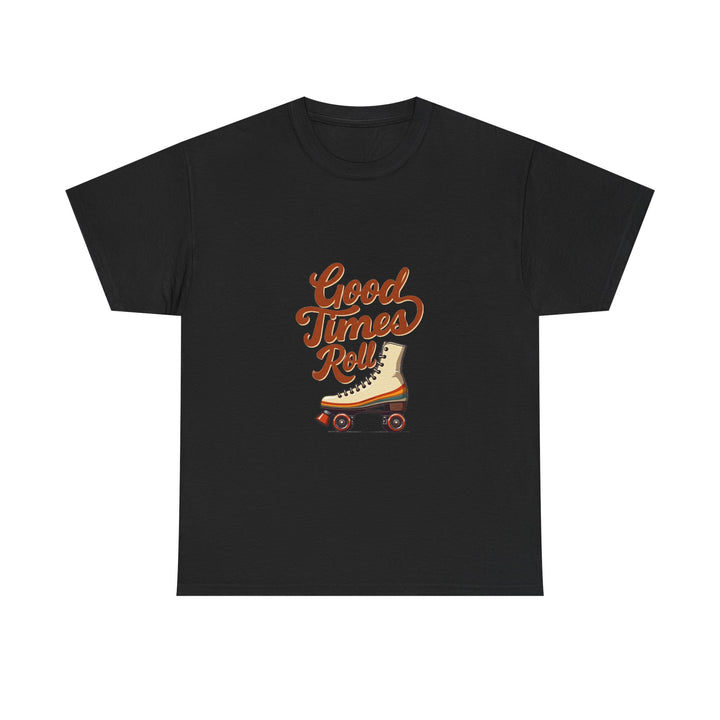 'Good Times Roll' Retro Roller Skate Graphic T-Shirt