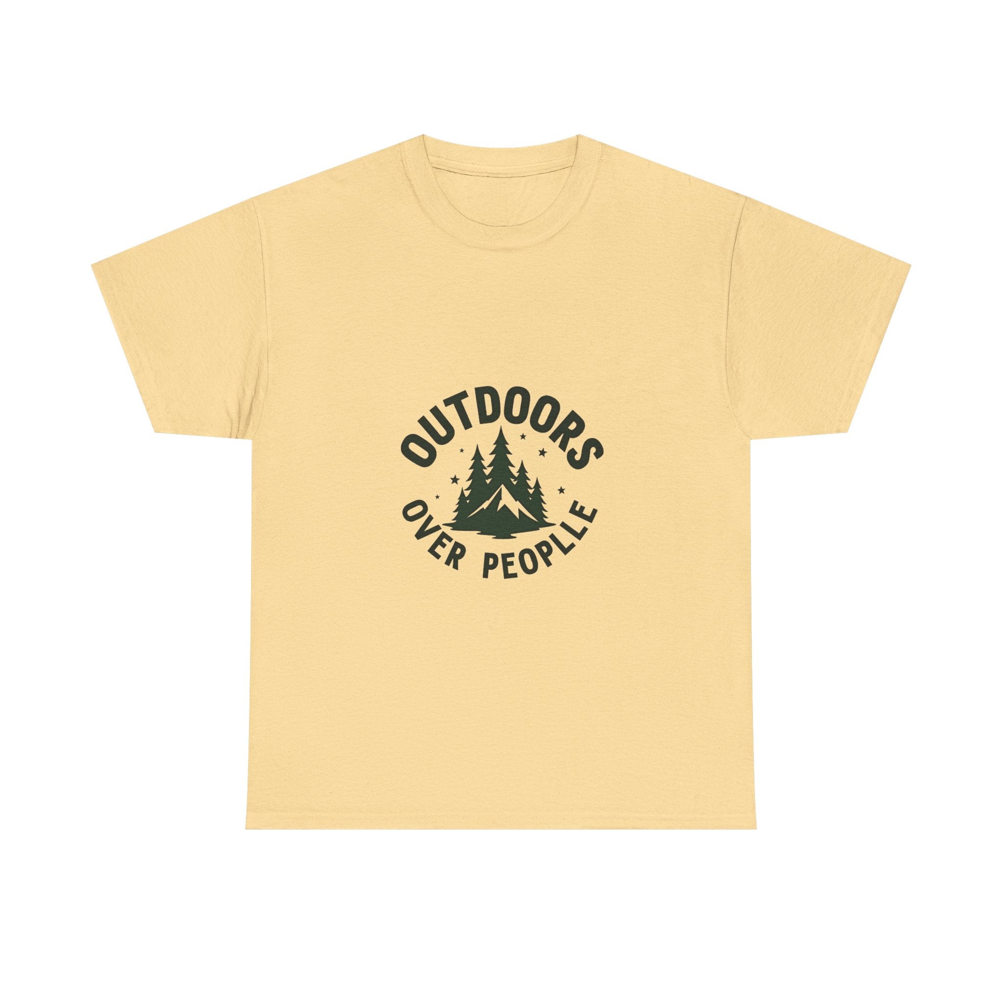 'Outdoors Over People' Nature Graphic T-Shirt