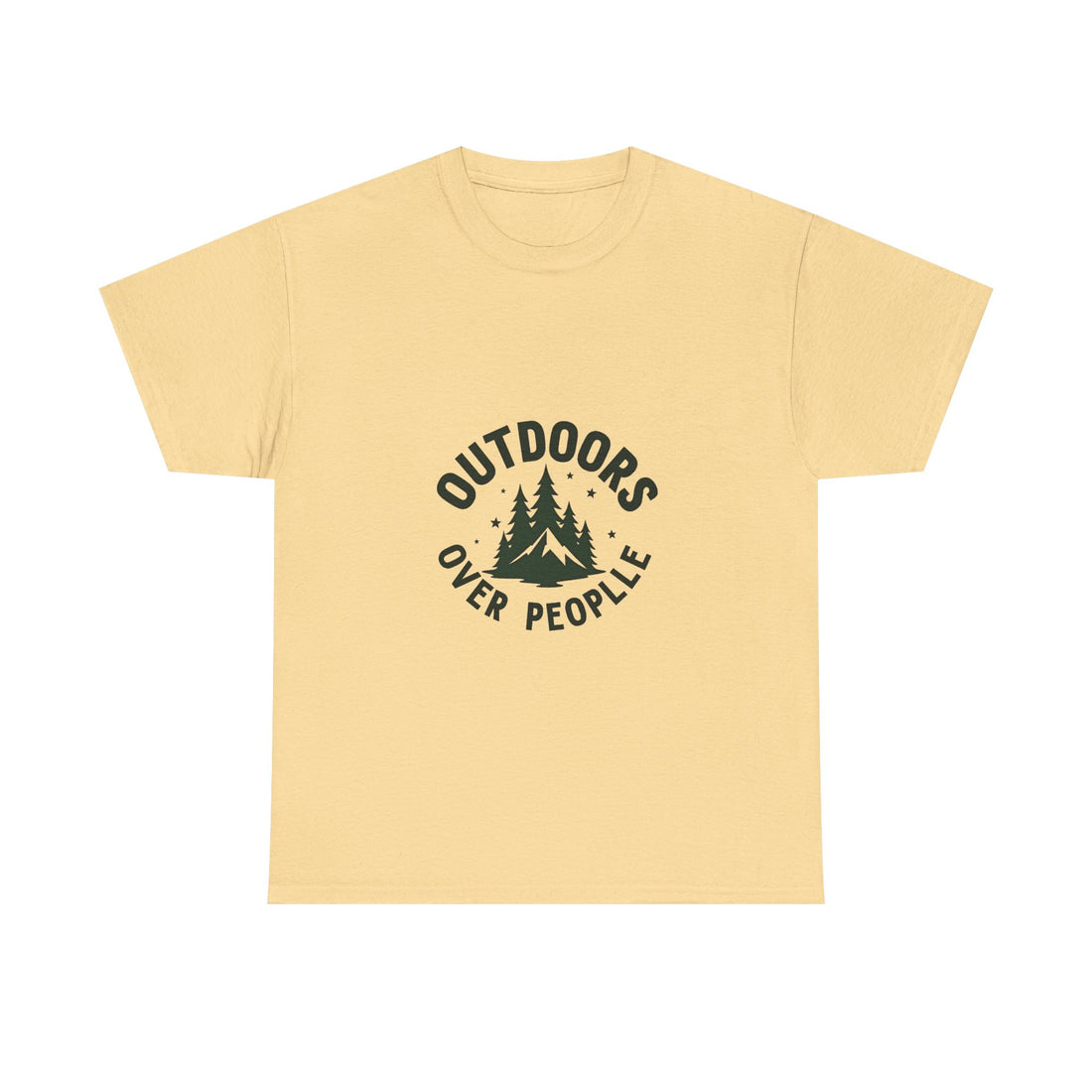 'Outdoors Over People' Nature Graphic T-Shirt