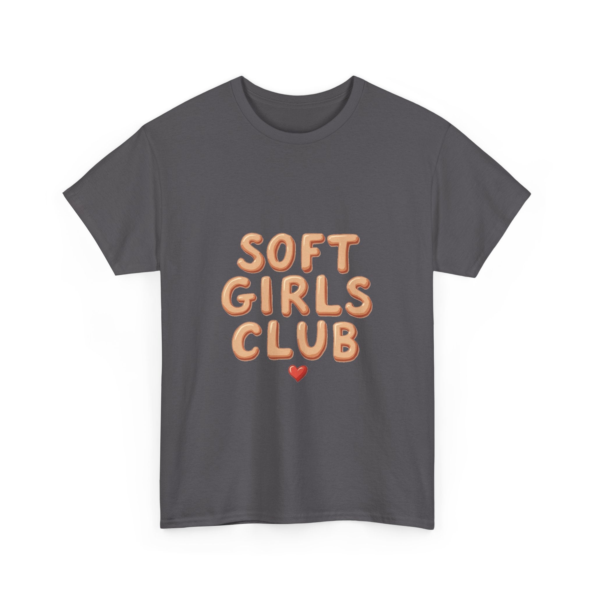 Soft Girls Club Cute Bubble Letter Graphic T-Shirt