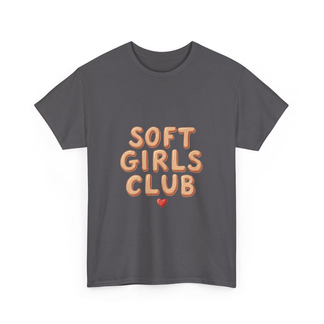 Soft Girls Club Cute Bubble Letter Graphic T-Shirt