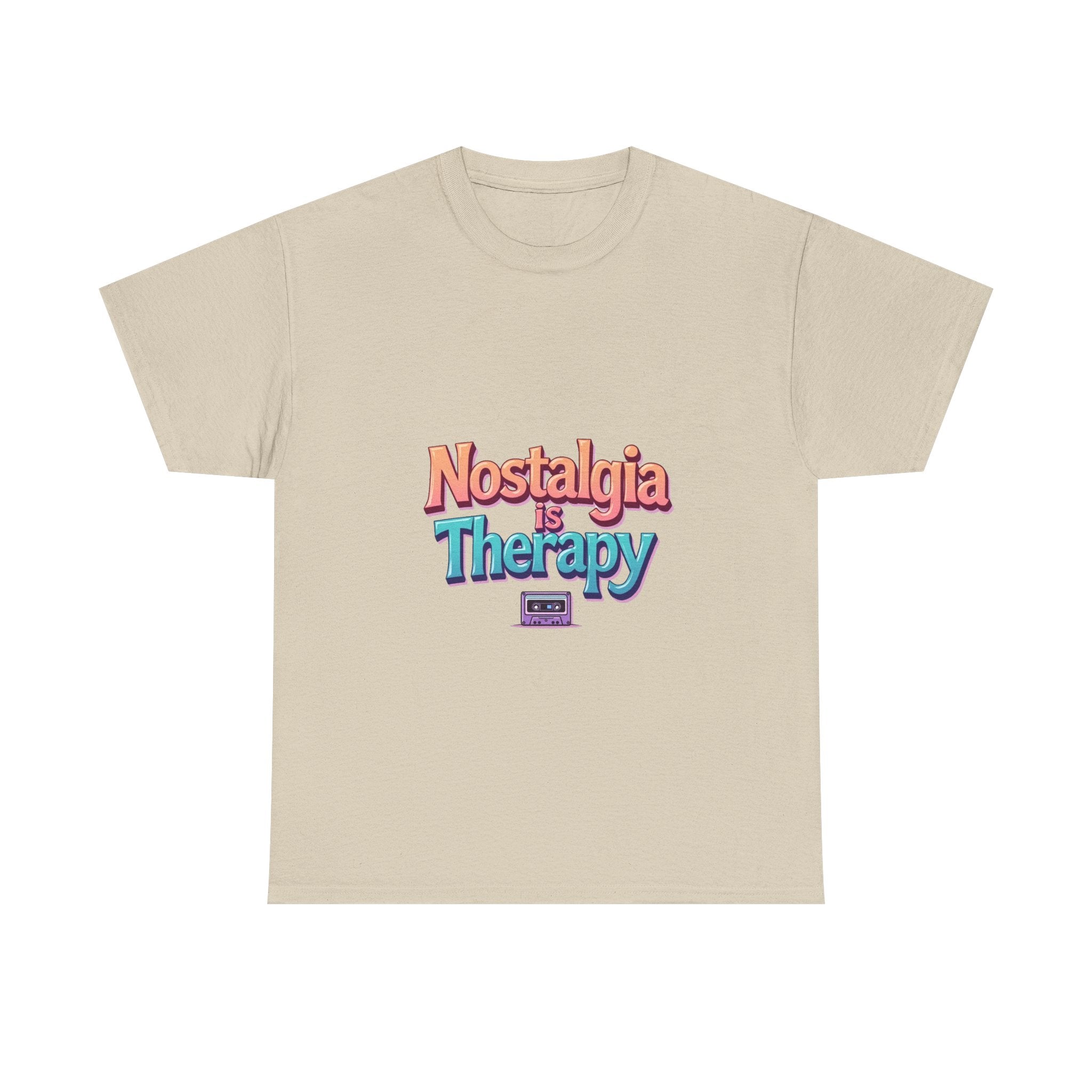 'Nostalgia Is Therapy' Retro 80s/90s Vintage Vibes T-Shirt