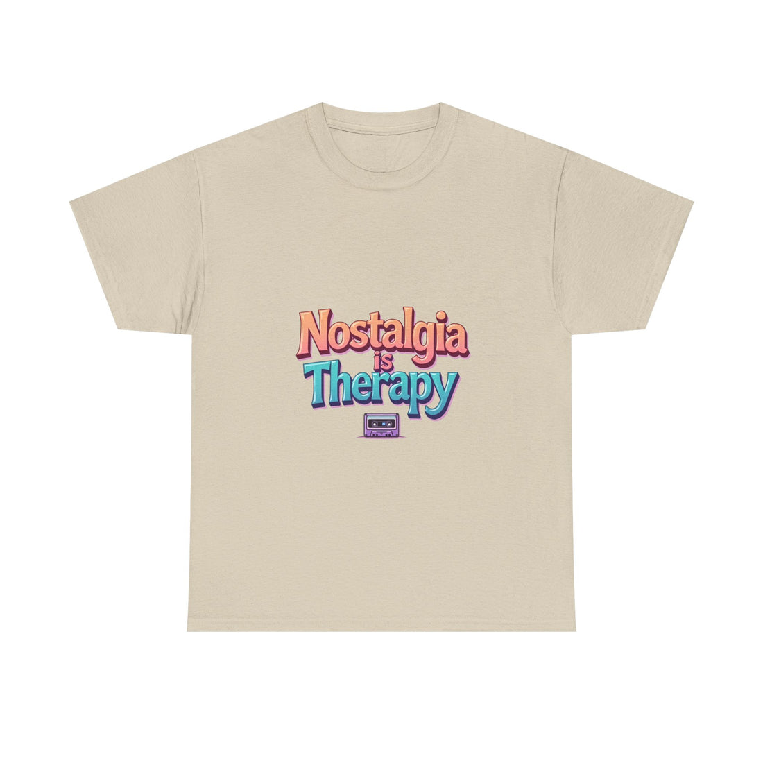 'Nostalgia Is Therapy' Retro 80s/90s Vintage Vibes T-Shirt