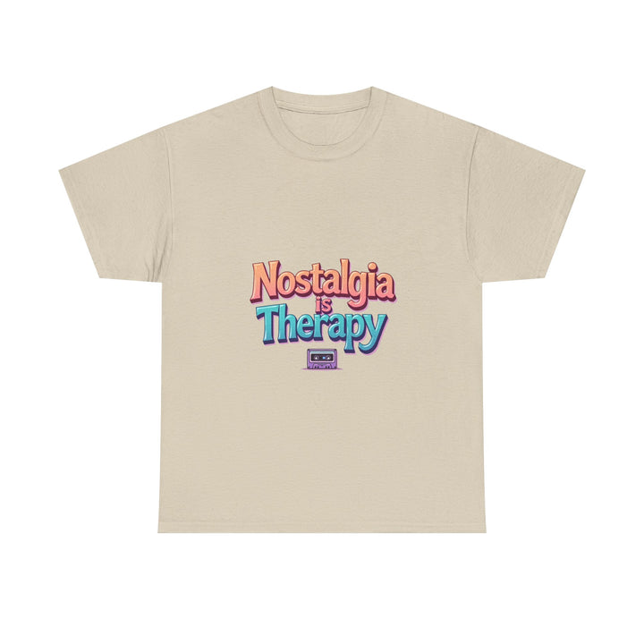 'Nostalgia Is Therapy' Retro 80s/90s Vintage Vibes T-Shirt
