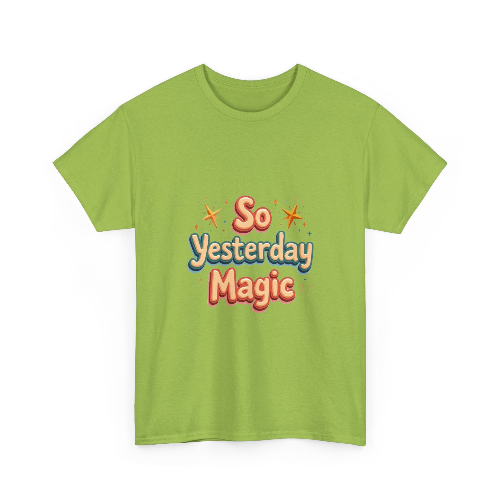'So Yesterday Magic' Retro Sparkle Vintage Script T-Shirt