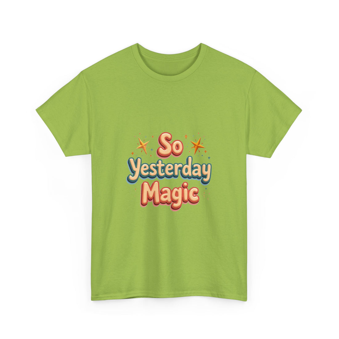 'So Yesterday Magic' Retro Sparkle Vintage Script T-Shirt
