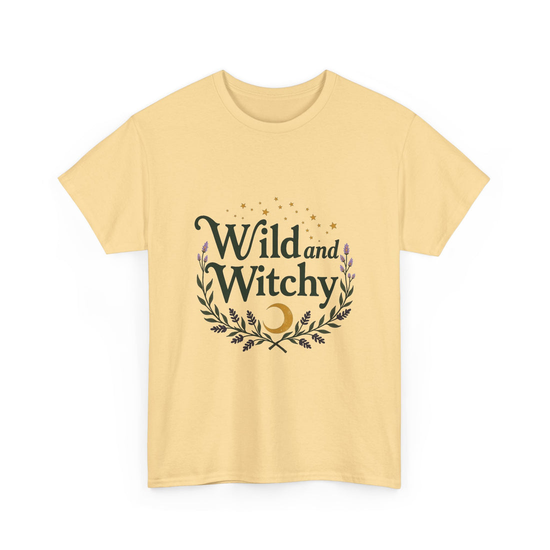 'Wild and Witchy' Moon & Laurel Witchcraft Graphic T‑Shirt