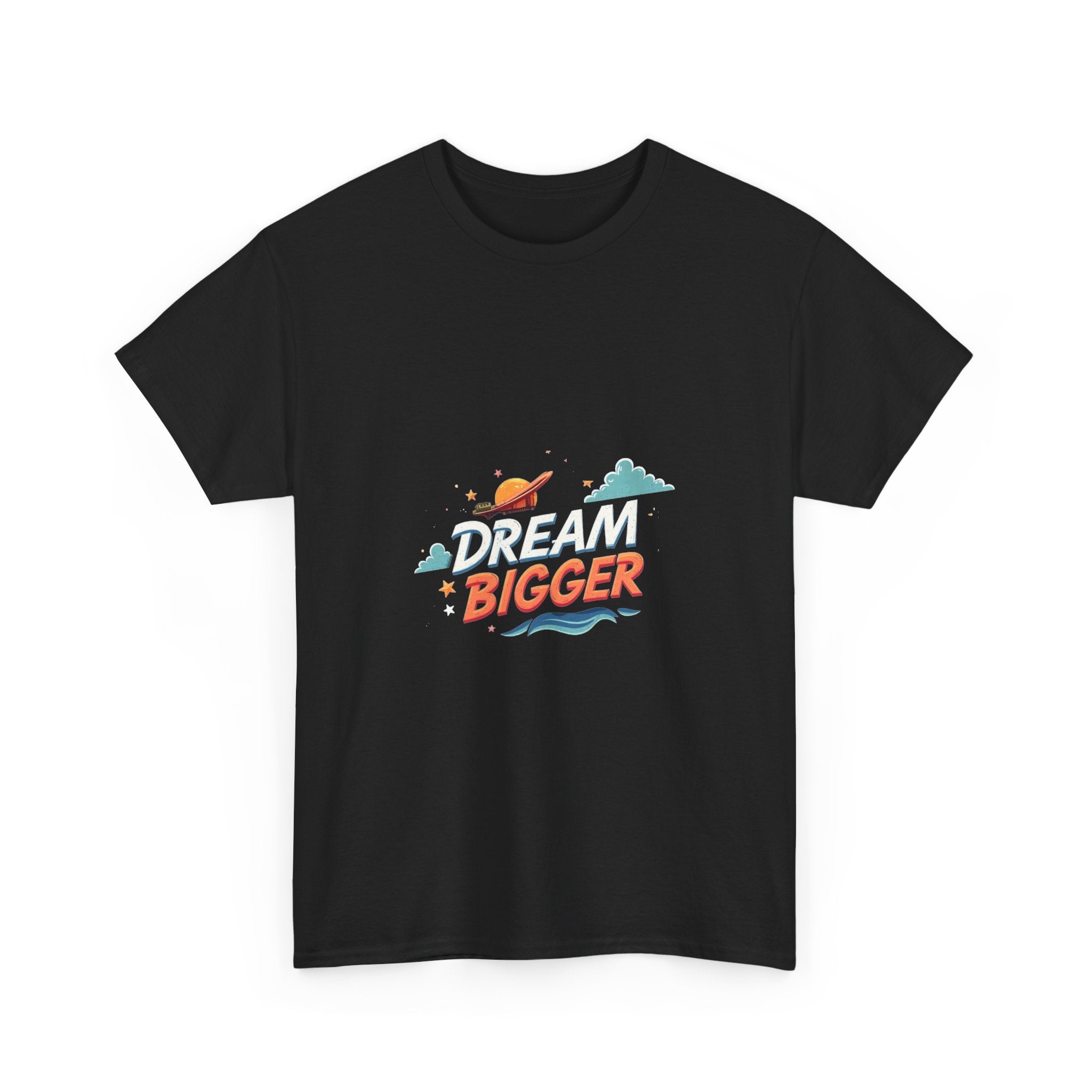 'Dream Bigger' Retro Space Graphic Inspirational T-Shirt