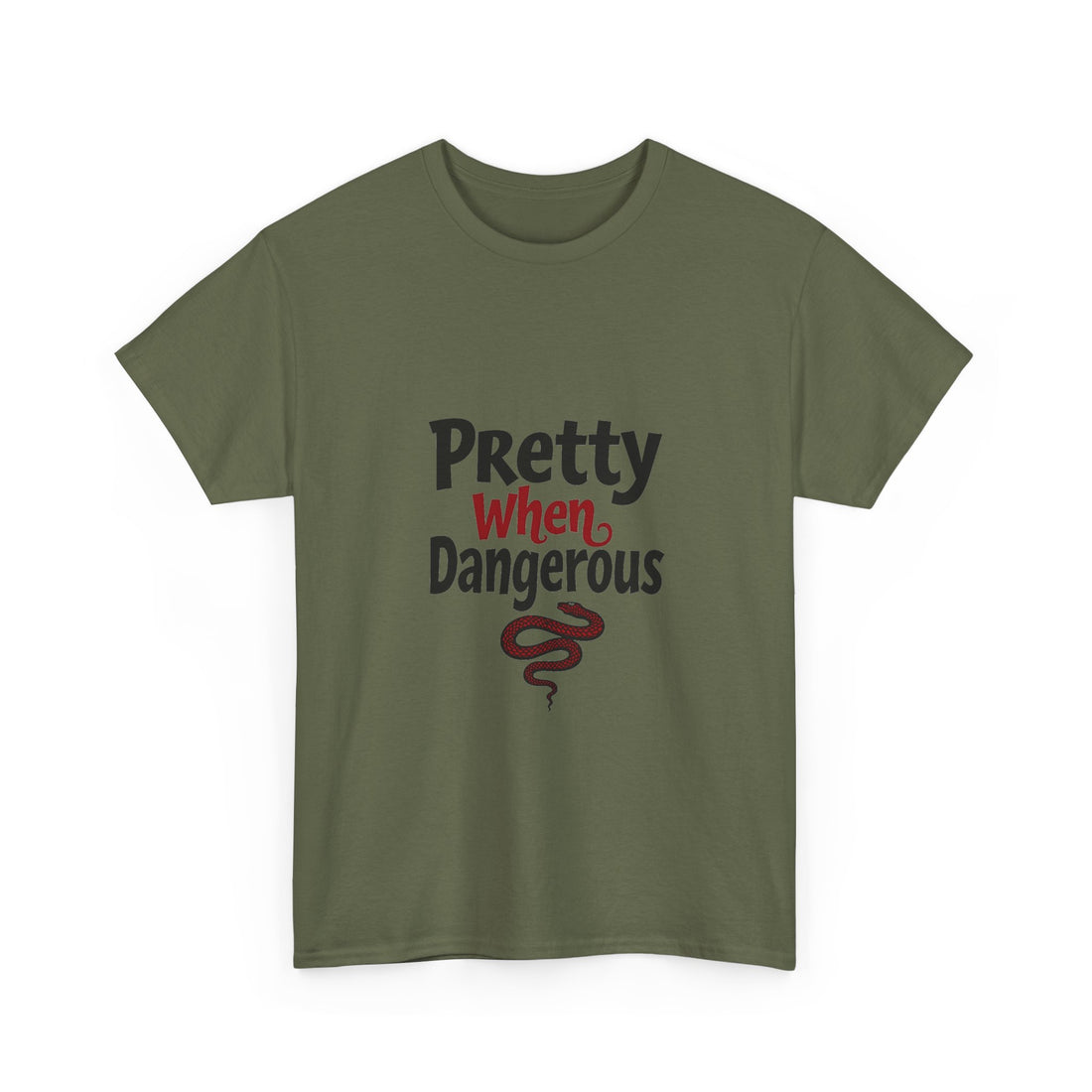 Pretty When Dangerous Retro Snake Graphic T-Shirt