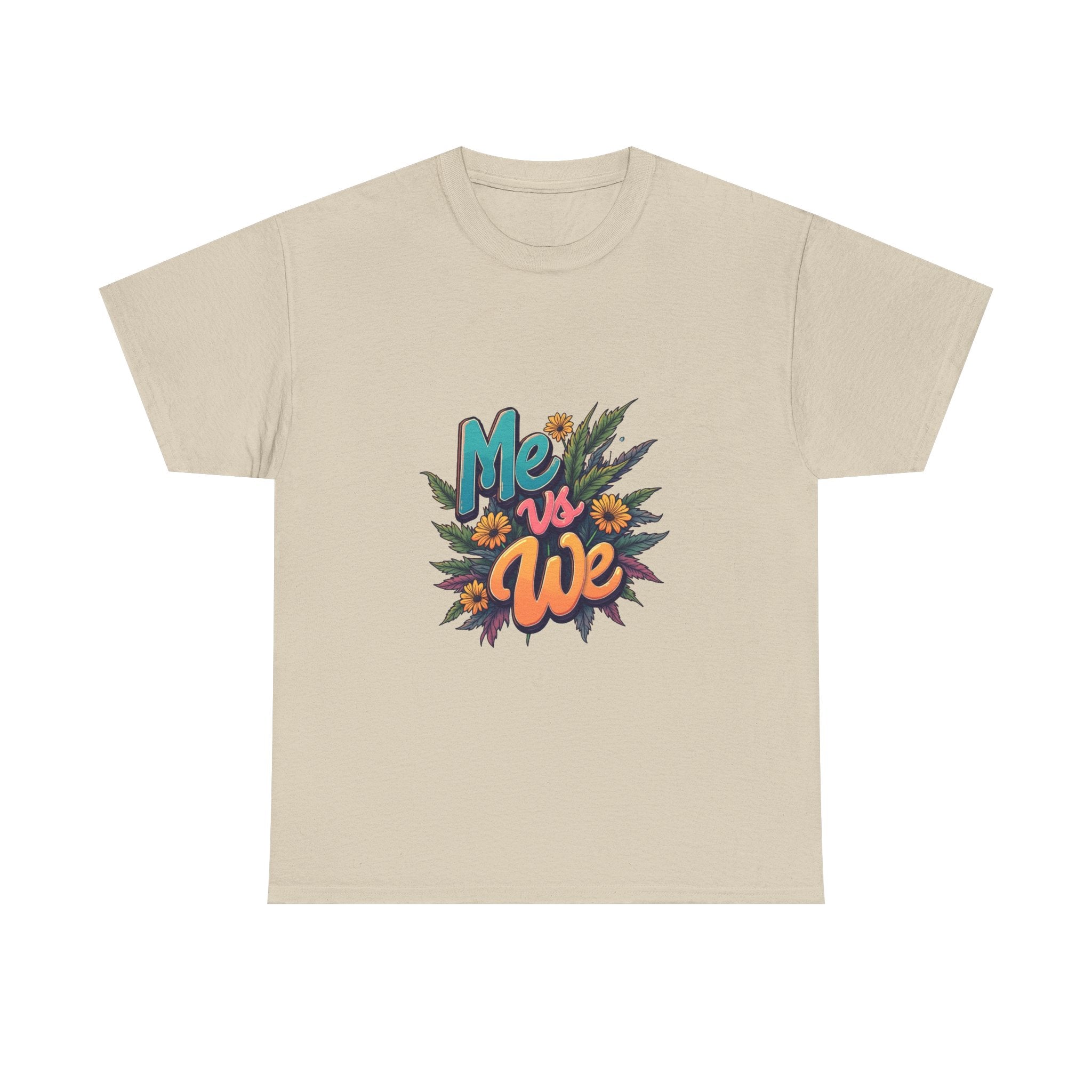 Me vs We Floral Graphic Unity Statement T-Shirt