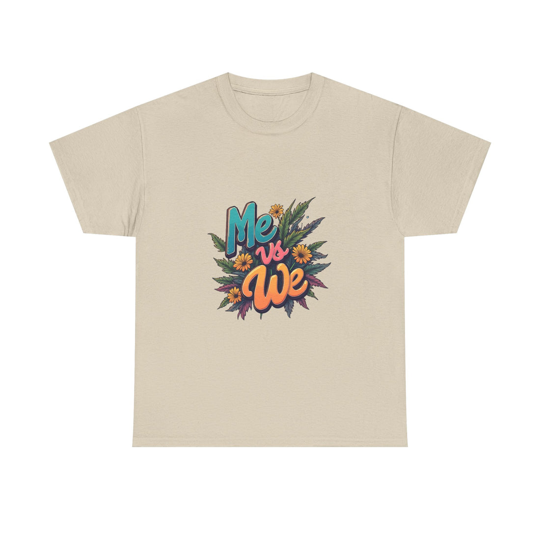 Me vs We Floral Graphic Unity Statement T-Shirt