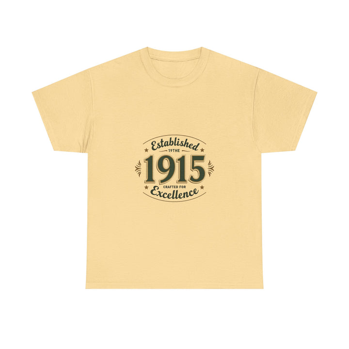 '1915 Established Excellence' Vintage Anniversary T-Shirt
