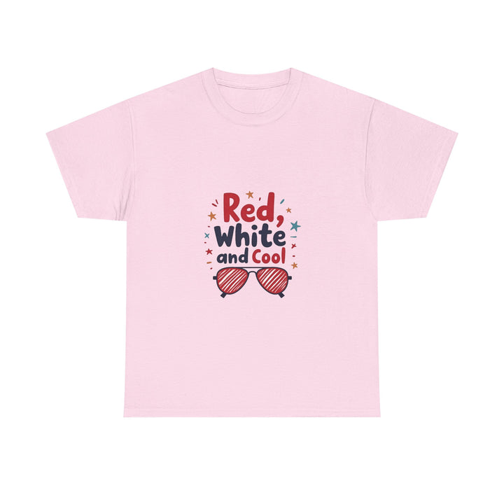 Patriotic "Red, White and Cool" 4th of July Sunglasses T-Shirt