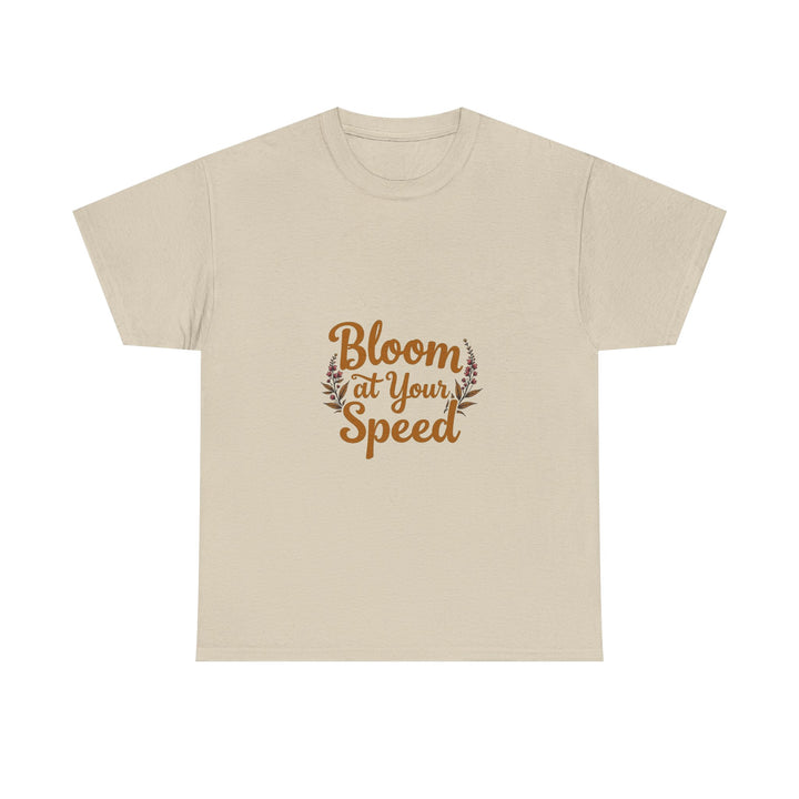 'Bloom At Your Speed' Floral Graphic T‑Shirt