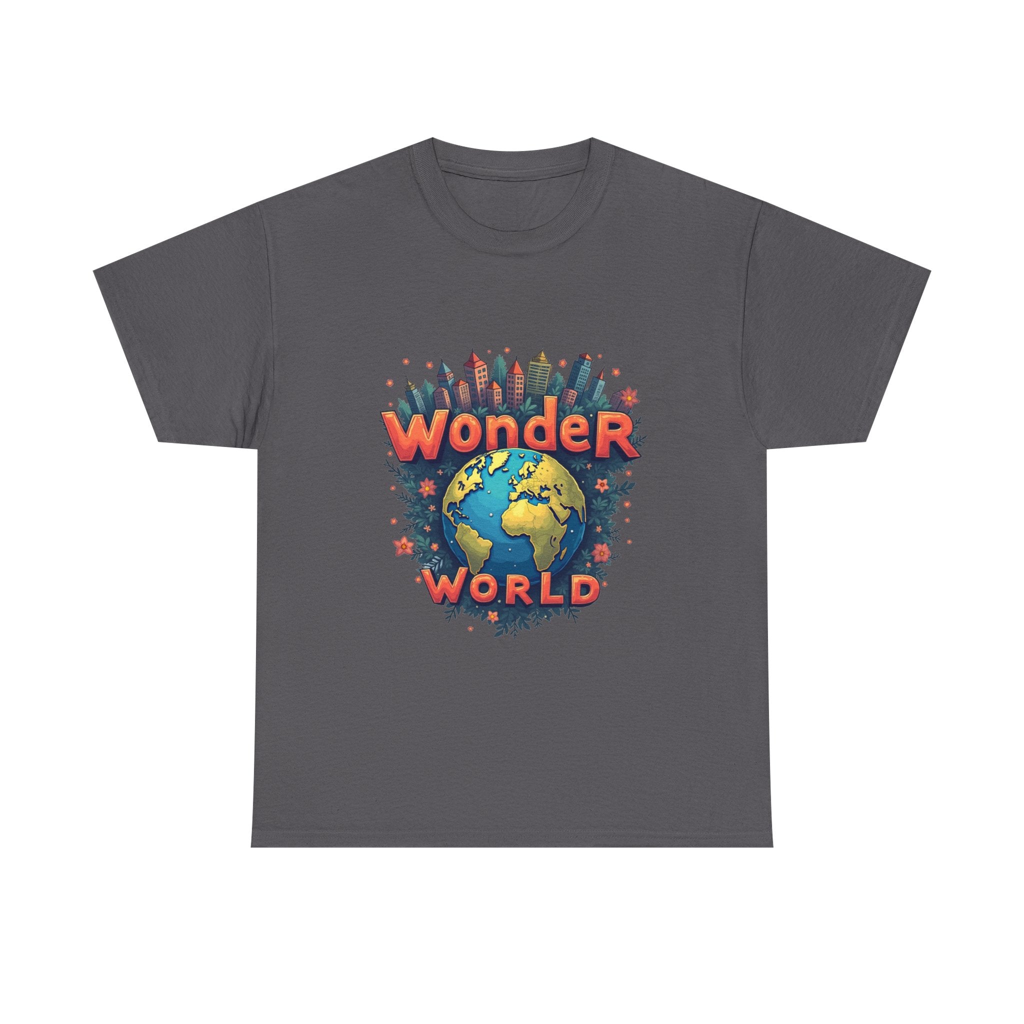Wonder World Retro Earth Graphic T-Shirt for Travel Lovers