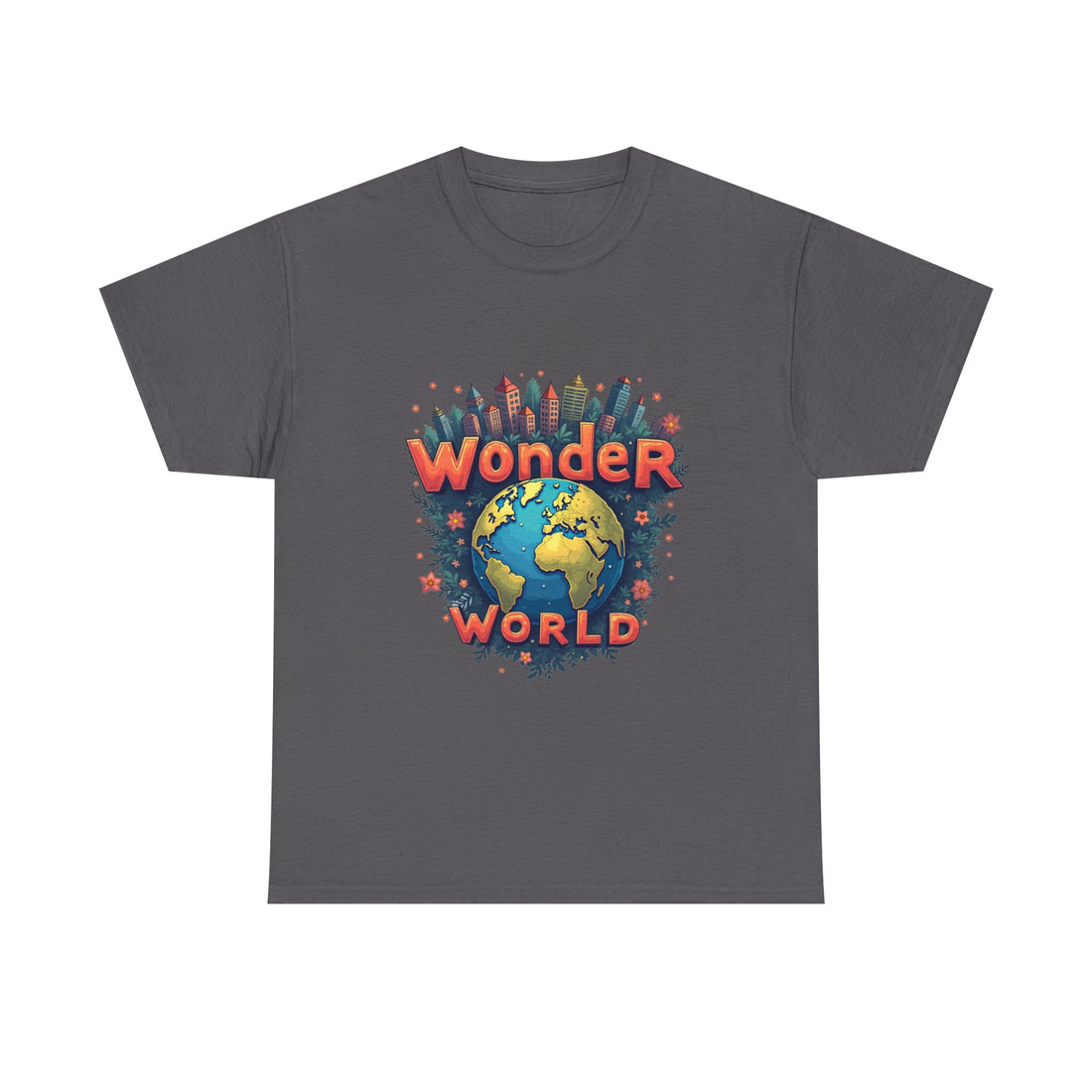 Wonder World Retro Earth Graphic T-Shirt for Travel Lovers