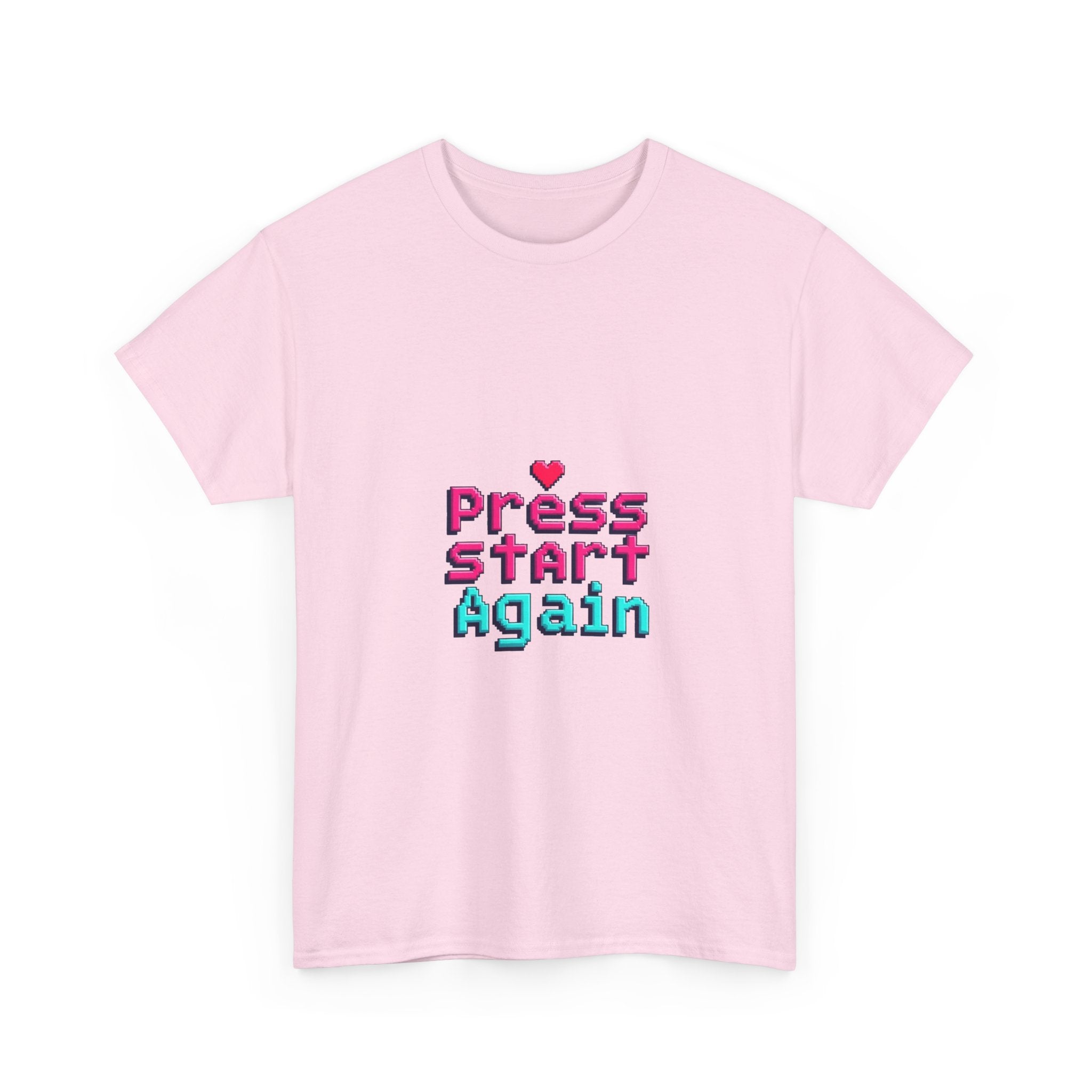 'Press Start Again' Retro Pixel Gaming T-Shirt
