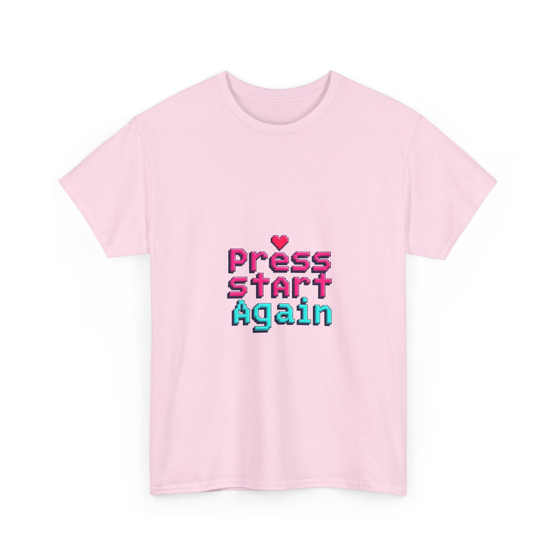 'Press Start Again' Retro Pixel Gaming T-Shirt