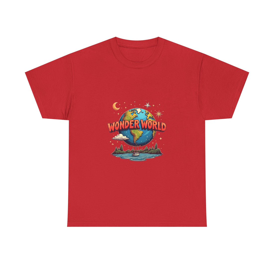 Wonder World Retro Graphic Earth & Nature Adventure T-Shirt