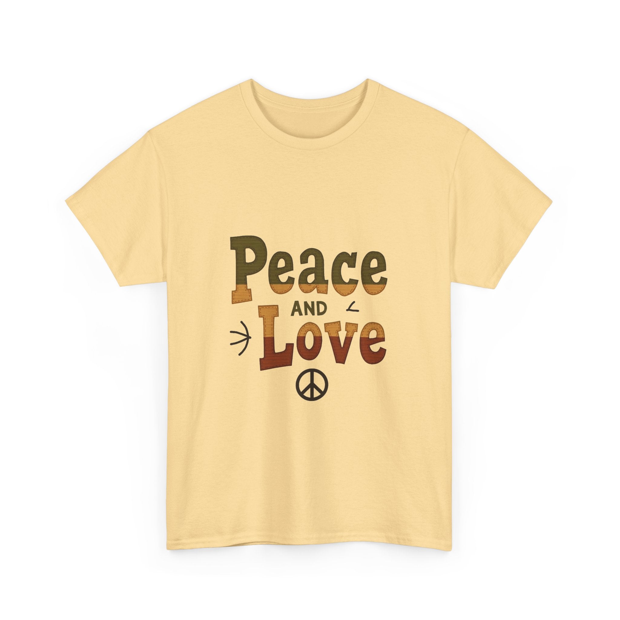 'Peace and Love' Retro T‑Shirt