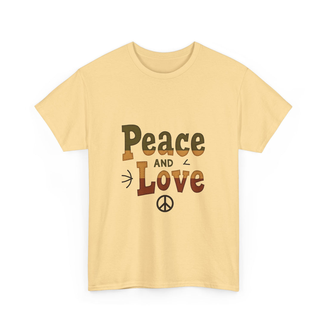 'Peace and Love' Retro T‑Shirt