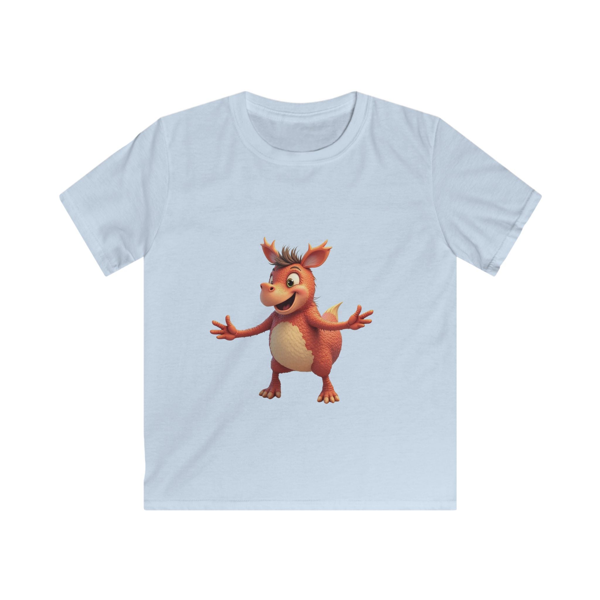 Playful Orange Fantasy Monster Kids Graphic T-Shirt