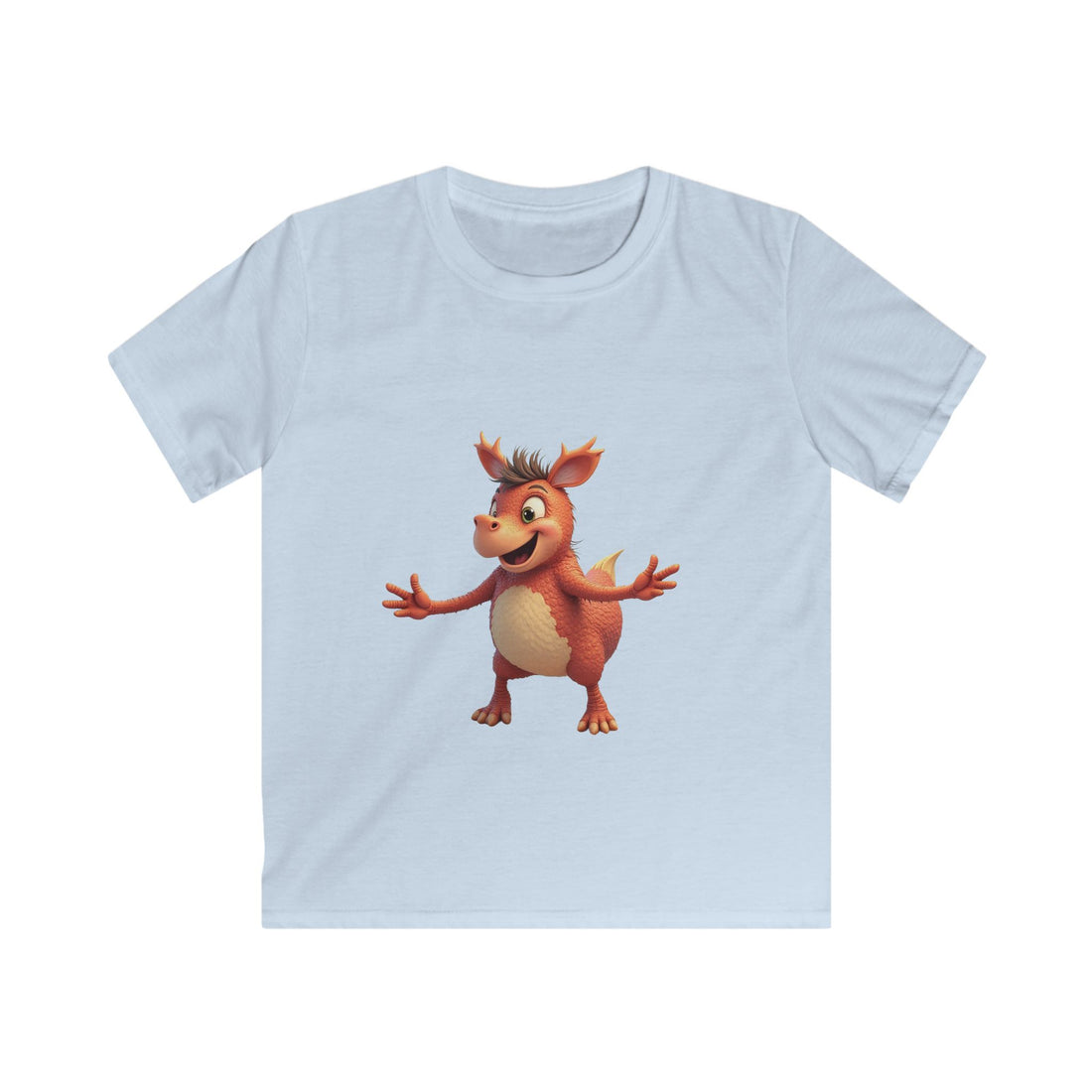 Playful Orange Fantasy Monster Kids Graphic T-Shirt