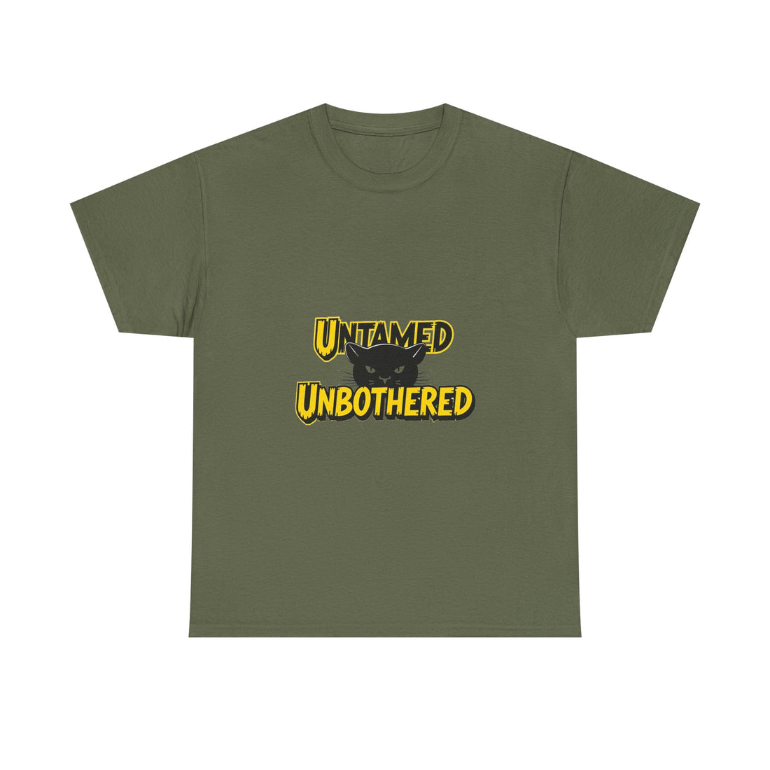 Untamed Unbothered Funny Cat Graphic T-Shirt