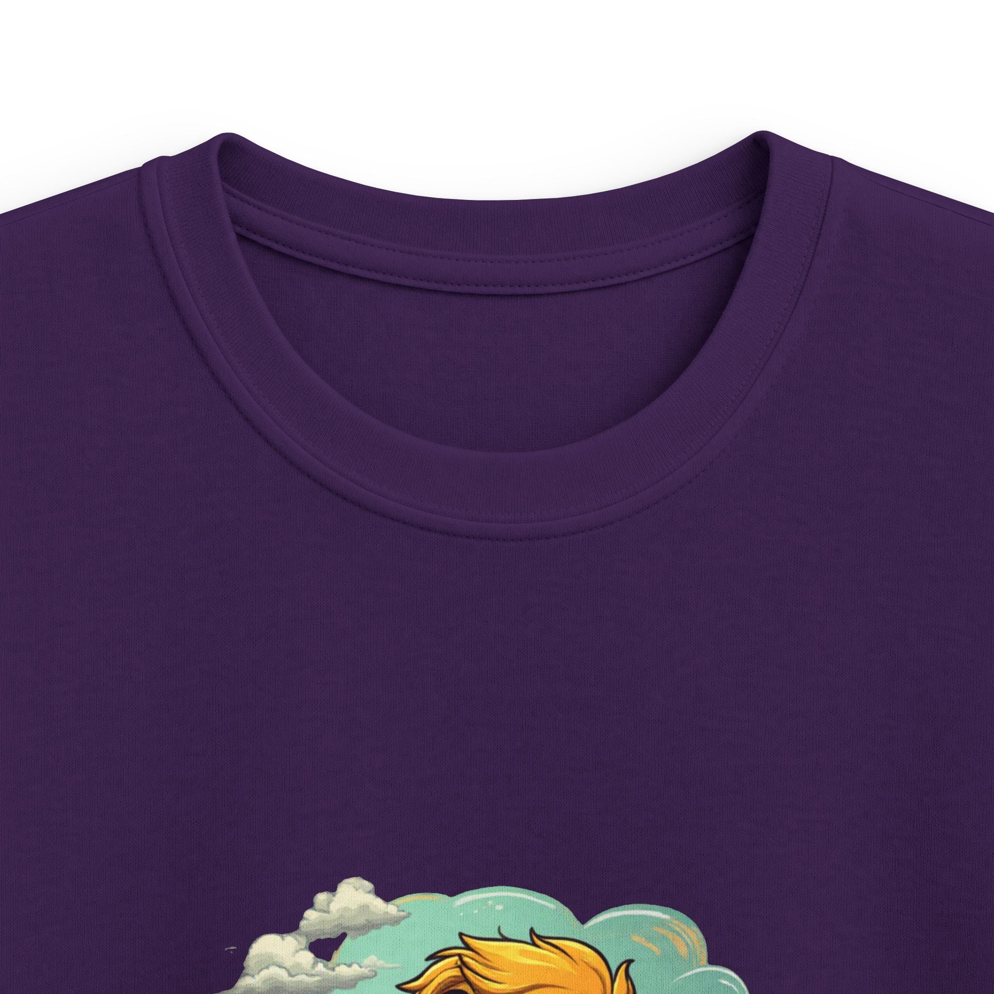 Happy Kid with Snacks Cartoon Graphic Shirt