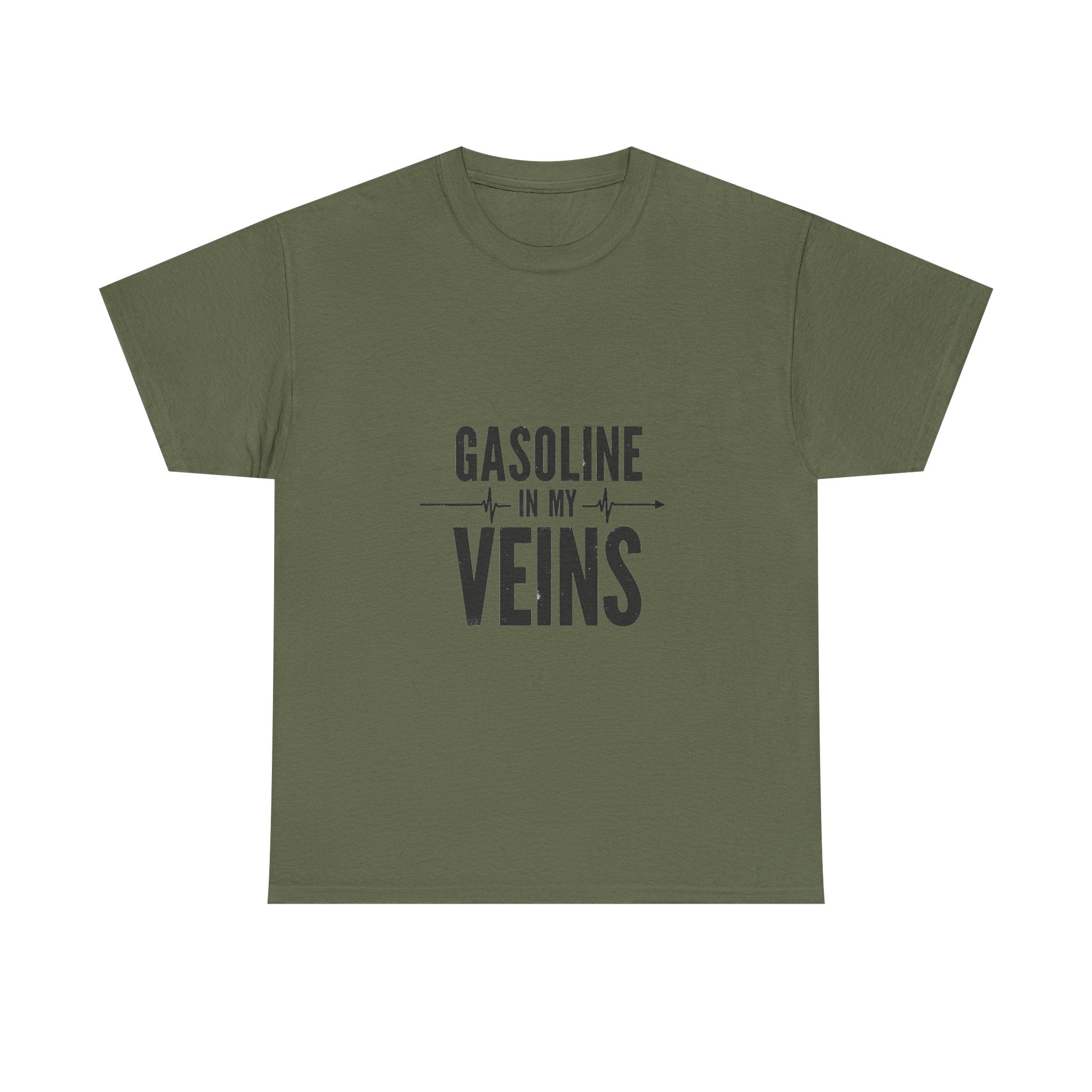 'Gasoline In My Veins' Vintage Mechanic Motorbike T-Shirt