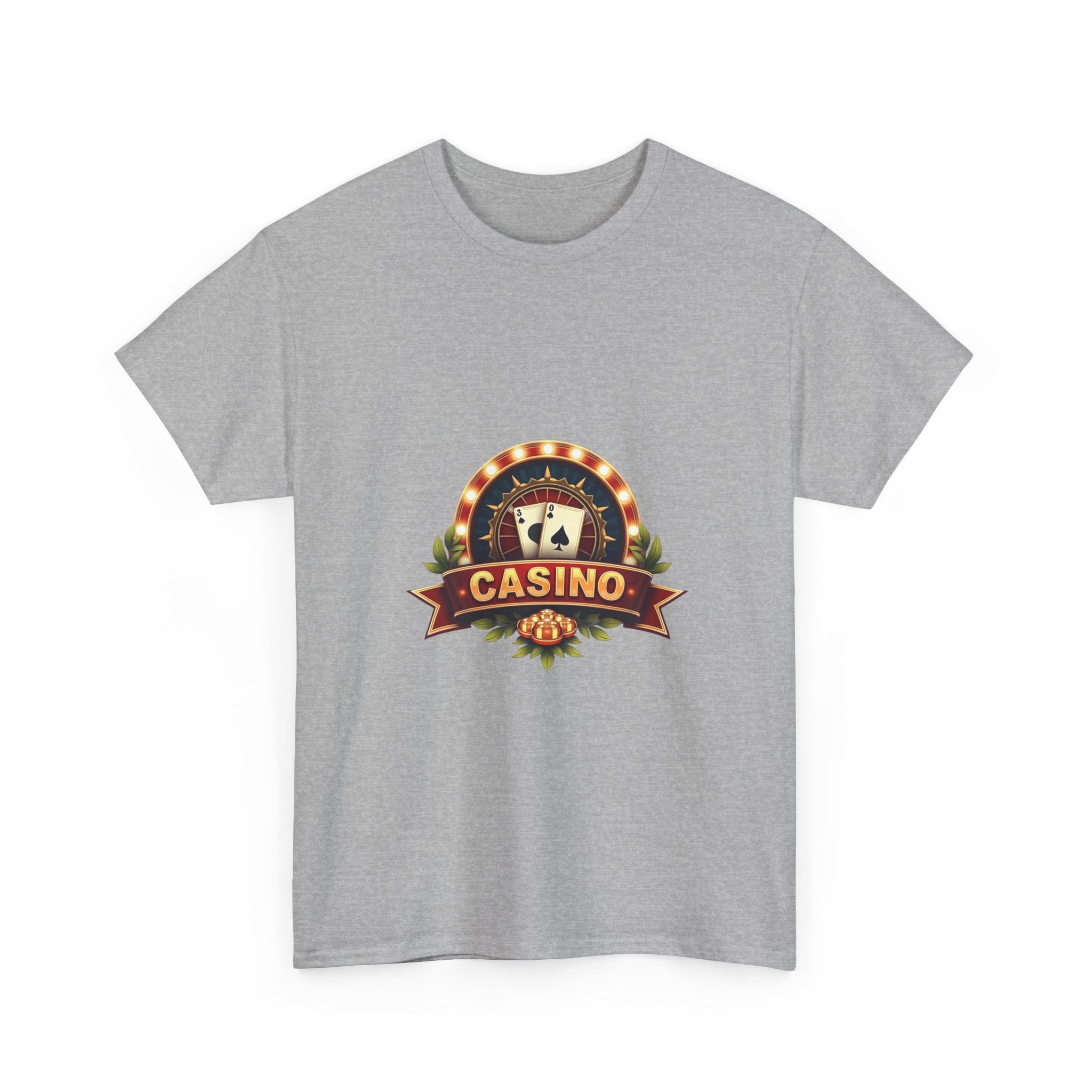 'Casino Retro Logo' Vintage Poker Chips & Cards T‑Shirt