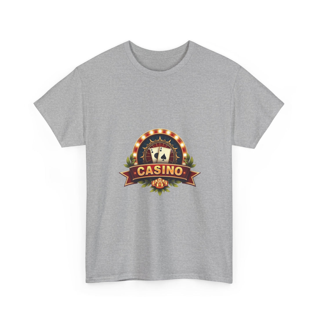 'Casino Retro Logo' Vintage Poker Chips & Cards T‑Shirt