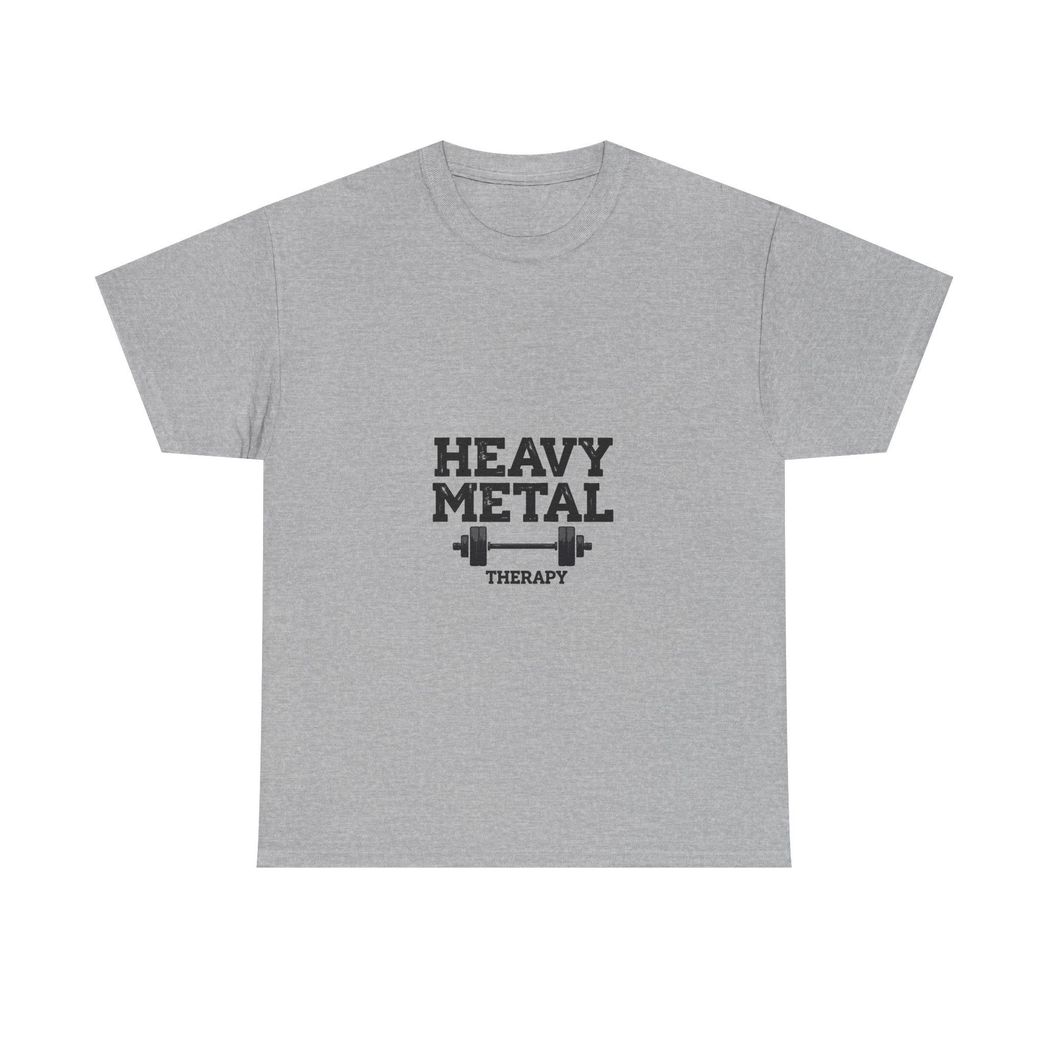 'Heavy Metal Therapy' Funny Weightlifting Gym T-Shirt