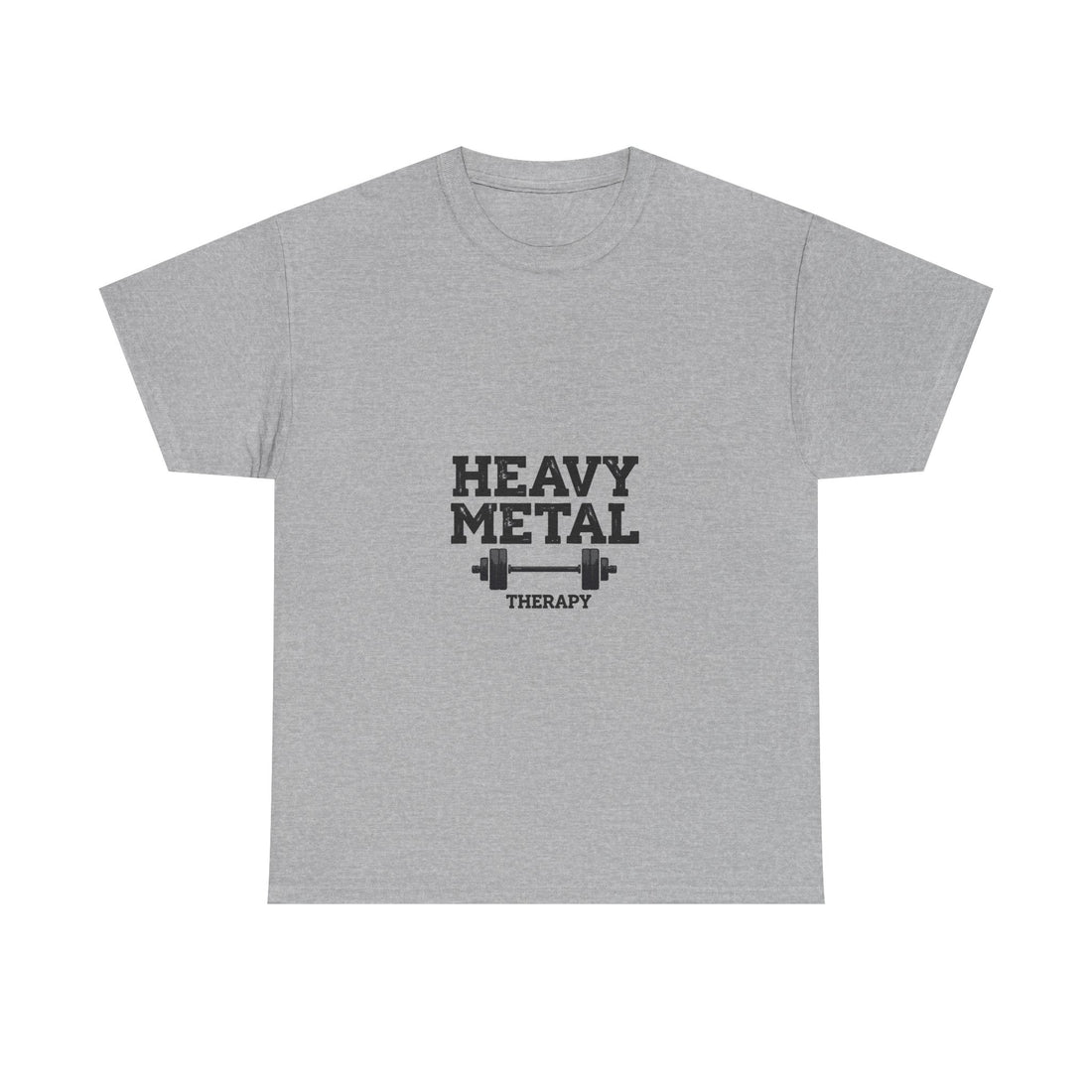 'Heavy Metal Therapy' Funny Weightlifting Gym T-Shirt