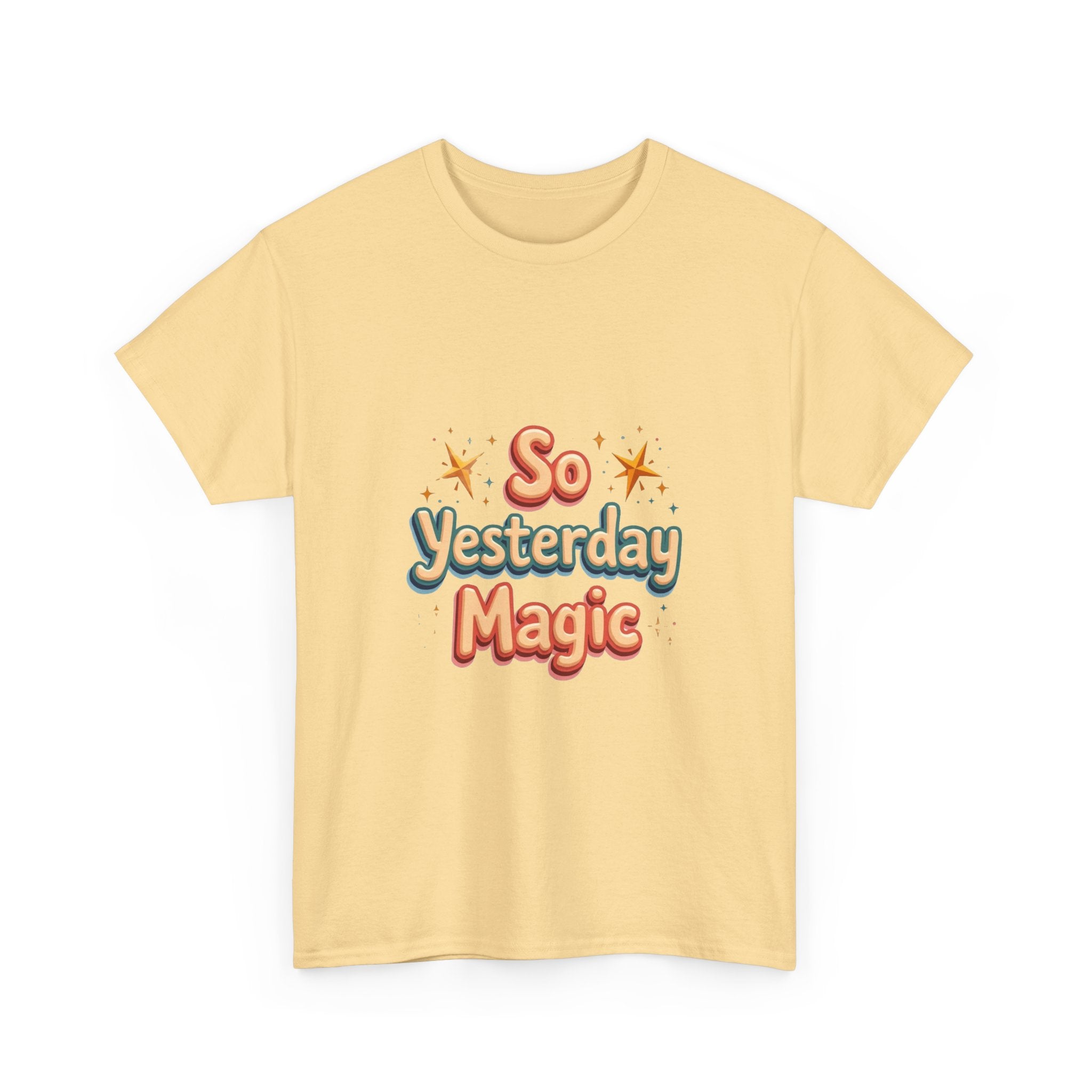 'So Yesterday Magic' Retro Sparkle Vintage Script T-Shirt